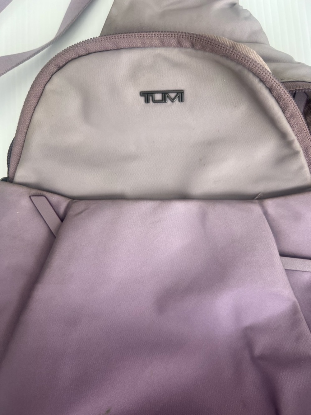 Tumi Ombre Lavender to Plum Sling Bag - Picture 3 of 13